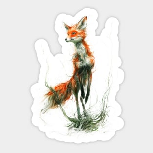 Sweet jumping fox Sticker